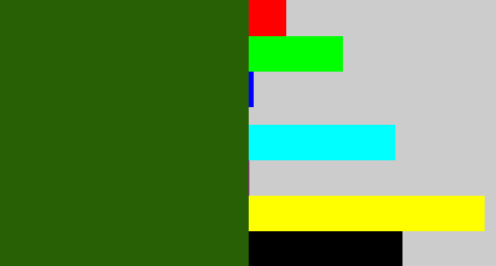 Hex color #276005 - navy green