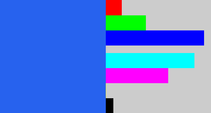 Hex color #2762ee - azul