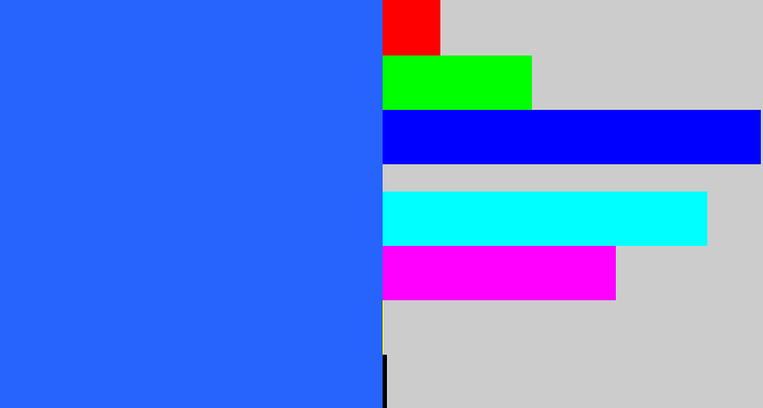 Hex color #2763fd - azul