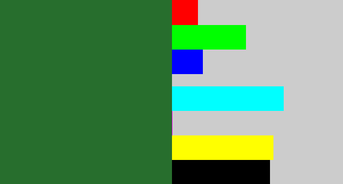 Hex color #276e2d - darkish green