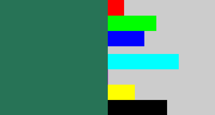 Hex color #277356 - dark green blue