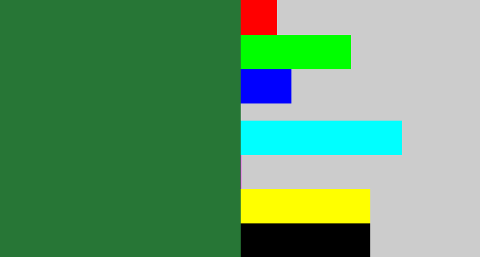 Hex color #277636 - darkish green