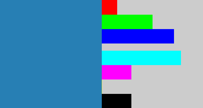 Hex color #277fb4 - bluish