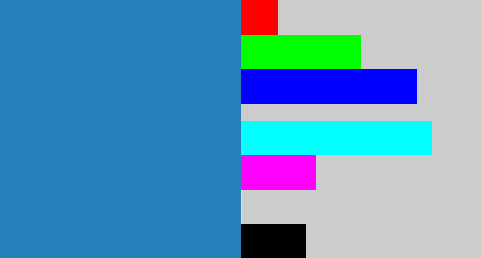Hex color #277fb9 - bluish