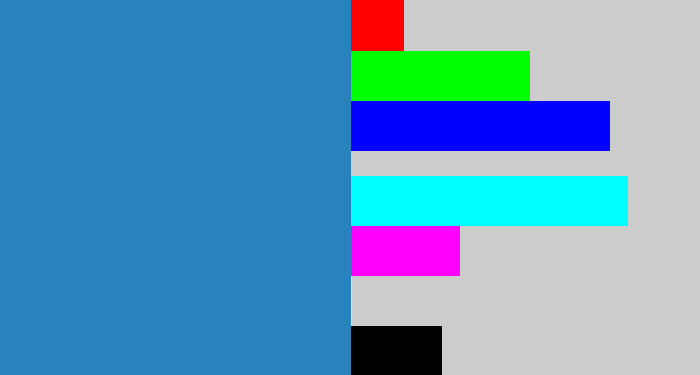 Hex color #2782bd - bluish