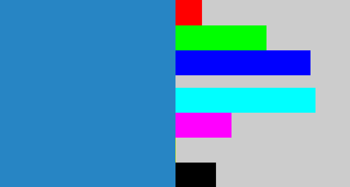 Hex color #2785c4 - bluish