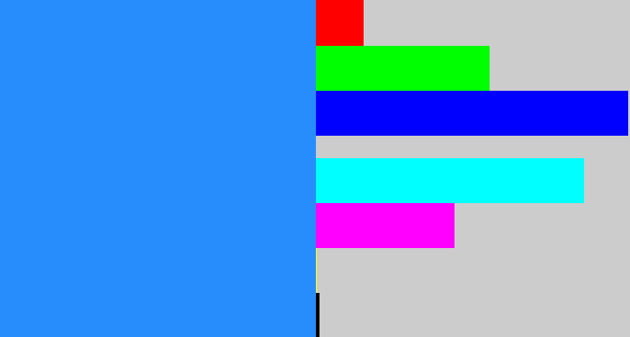 Hex color #278dfc - clear blue