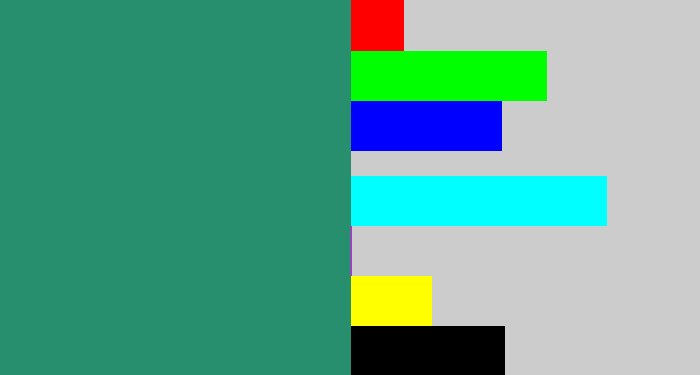 Hex color #278f6e - viridian