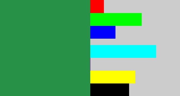 Hex color #279148 - darkish green