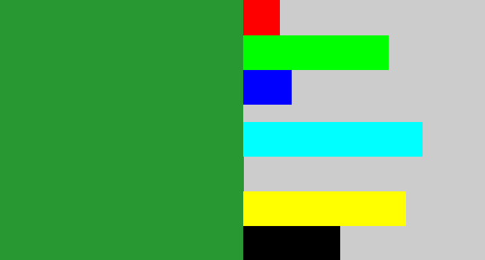 Hex color #279832 - darkish green