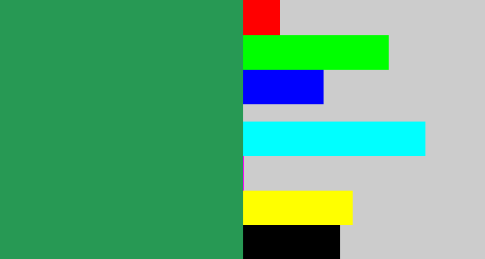 Hex color #279954 - viridian