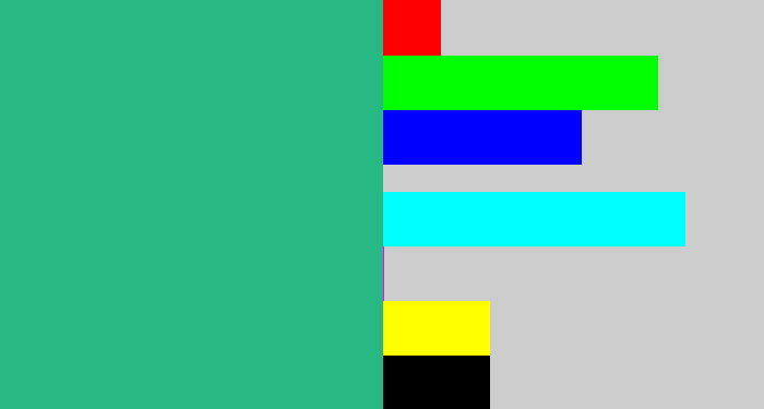 Hex color #27b884 - greenish teal