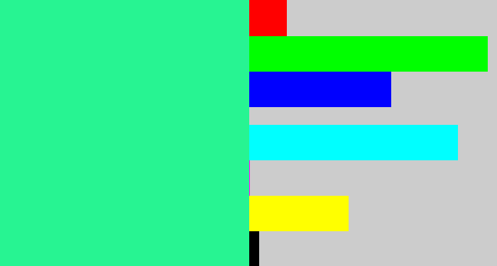 Hex color #27f492 - wintergreen