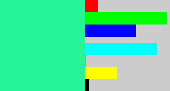 Hex color #27f499 - wintergreen
