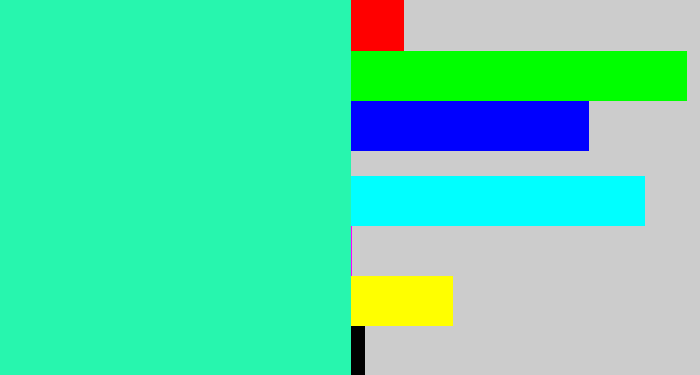 Hex color #27f6ae - greenish cyan