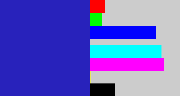 Hex color #2822bb - indigo blue