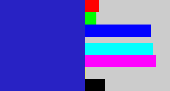Hex color #2822c4 - indigo blue