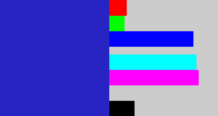 Hex color #2824c4 - indigo blue