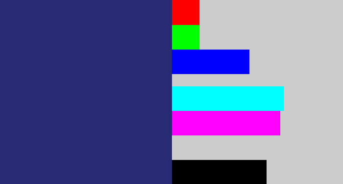 Hex color #282a73 - dark slate blue