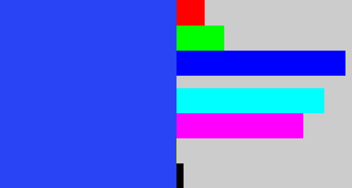 Hex color #2844f5 - azul