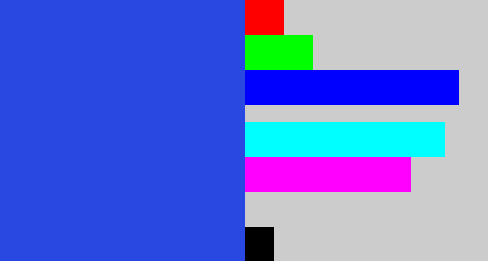 Hex color #2848e1 - azul