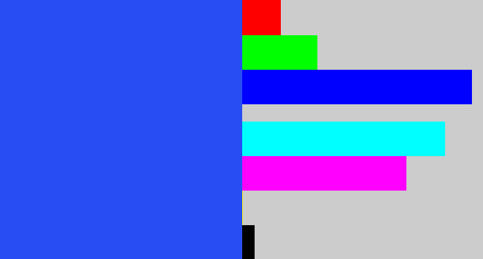 Hex color #284ef3 - azul