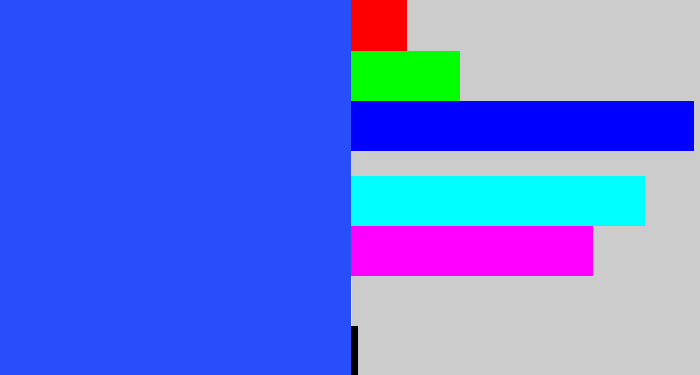 Hex color #284ef9 - azul
