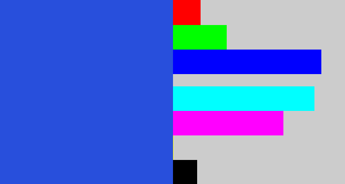 Hex color #284fdc - azul