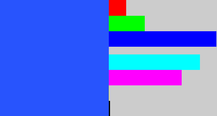 Hex color #2854fd - azul