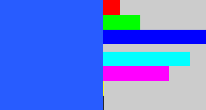 Hex color #285cff - azul