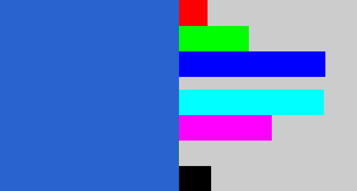 Hex color #2863d0 - medium blue