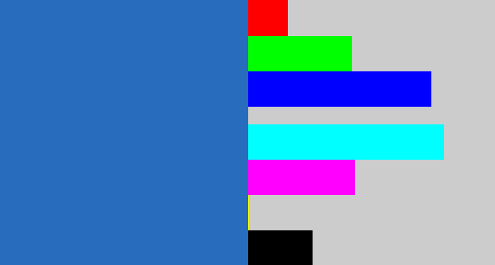 Hex color #286cbd - medium blue
