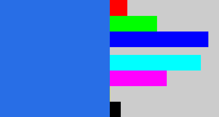 Hex color #286ee6 - azul