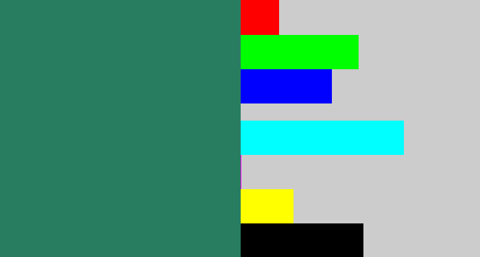 Hex color #287d61 - viridian