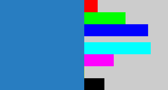 Hex color #287dc1 - bluish