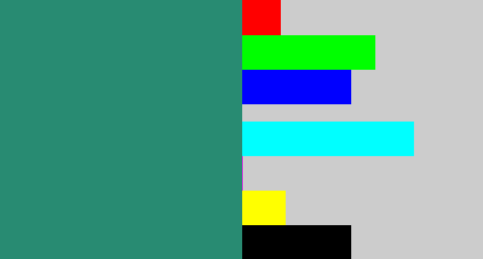 Hex color #288b72 - viridian