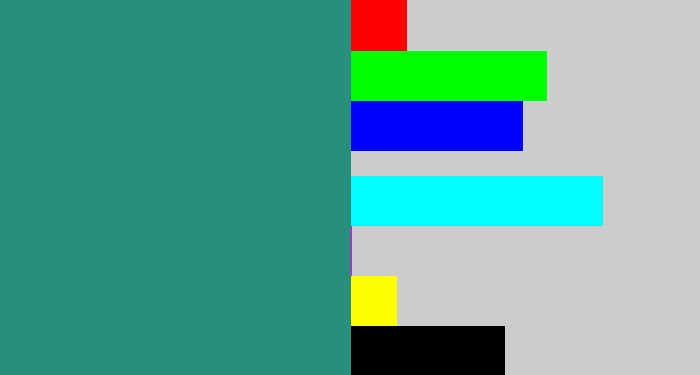 Hex color #288f7c - viridian