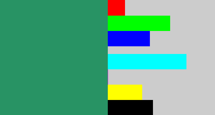 Hex color #289364 - viridian