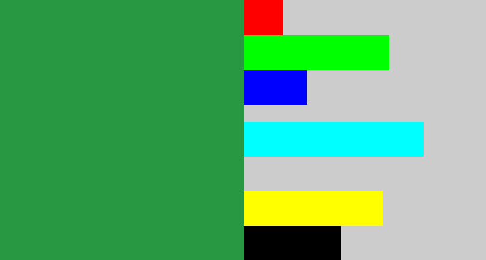 Hex color #289842 - medium green