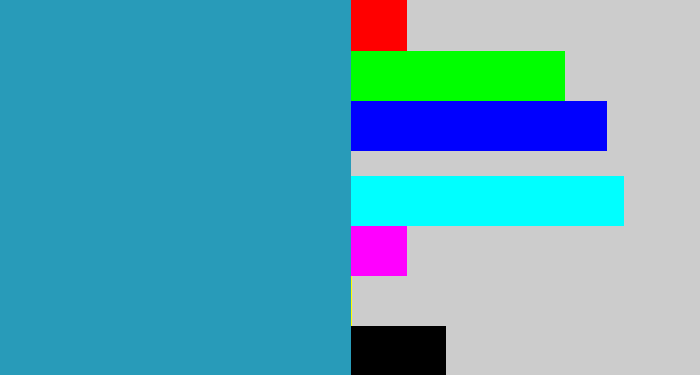 Hex color #289bb9 - bluish