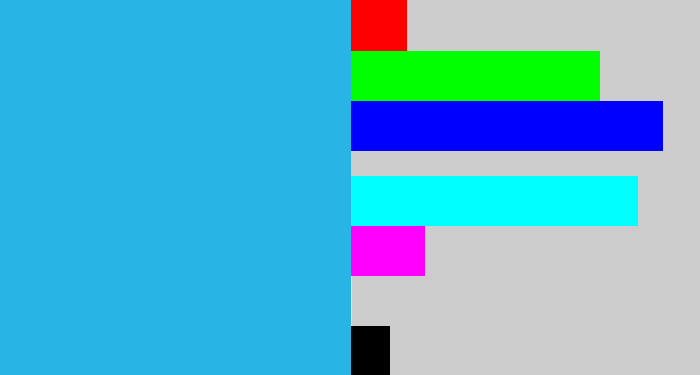 Hex color #28b5e4 - azure