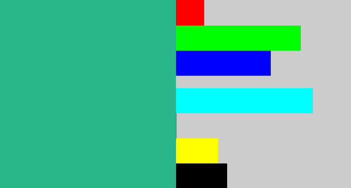 Hex color #28b68a - greenish teal