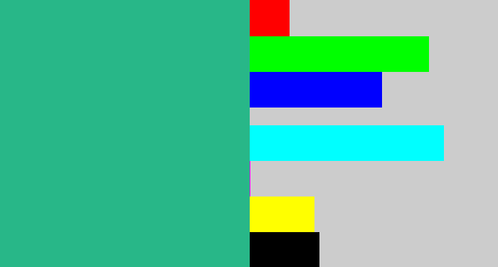 Hex color #28b788 - greenish teal
