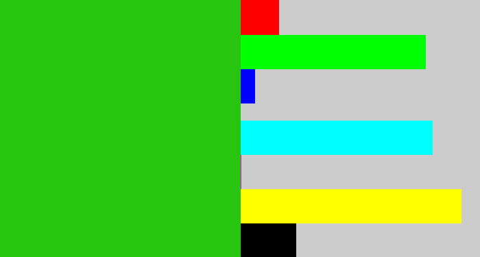 Hex color #28c510 - green