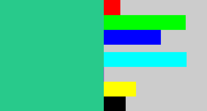Hex color #28ca8b - greenblue