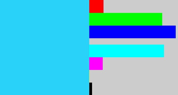 Hex color #28d2f8 - neon blue