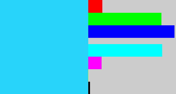 Hex color #28d4f9 - bright light blue