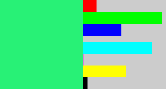Hex color #28f176 - spearmint