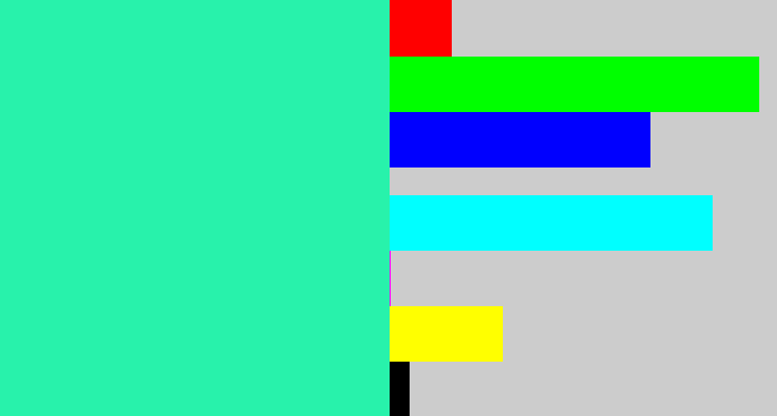 Hex color #28f2ab - greenish cyan
