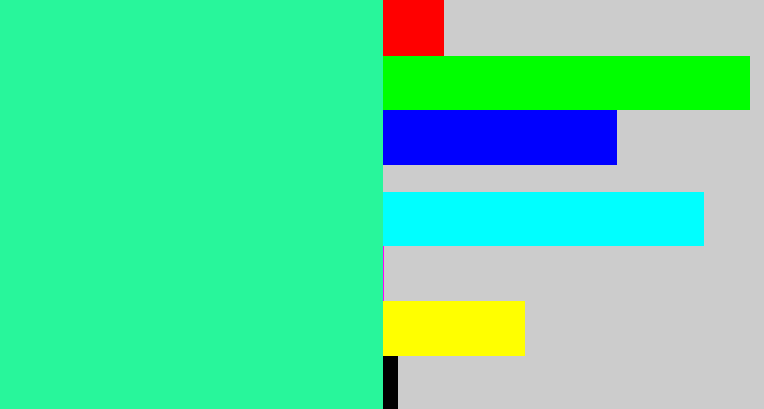 Hex color #28f69b - wintergreen